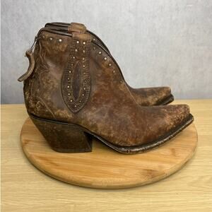 Ariat Distressed Brown Leather Ankle Booties